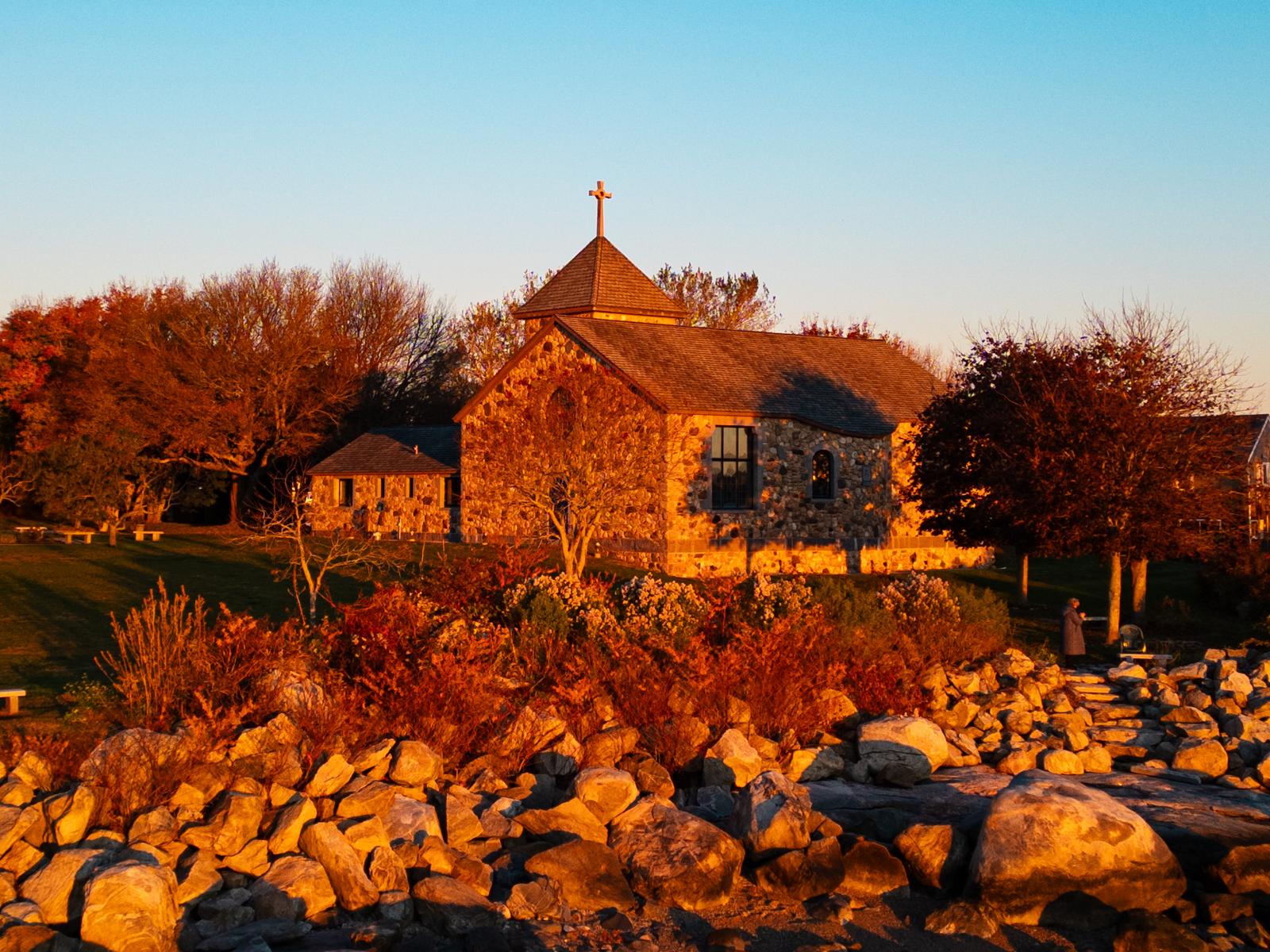 Mason's Island, the Mystic River, and the Stonington shoreline