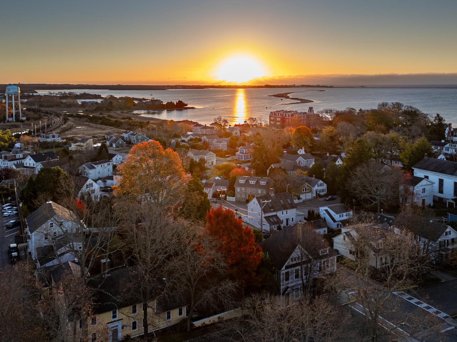 Mason's Island, the Mystic River, and the Stonington shoreline