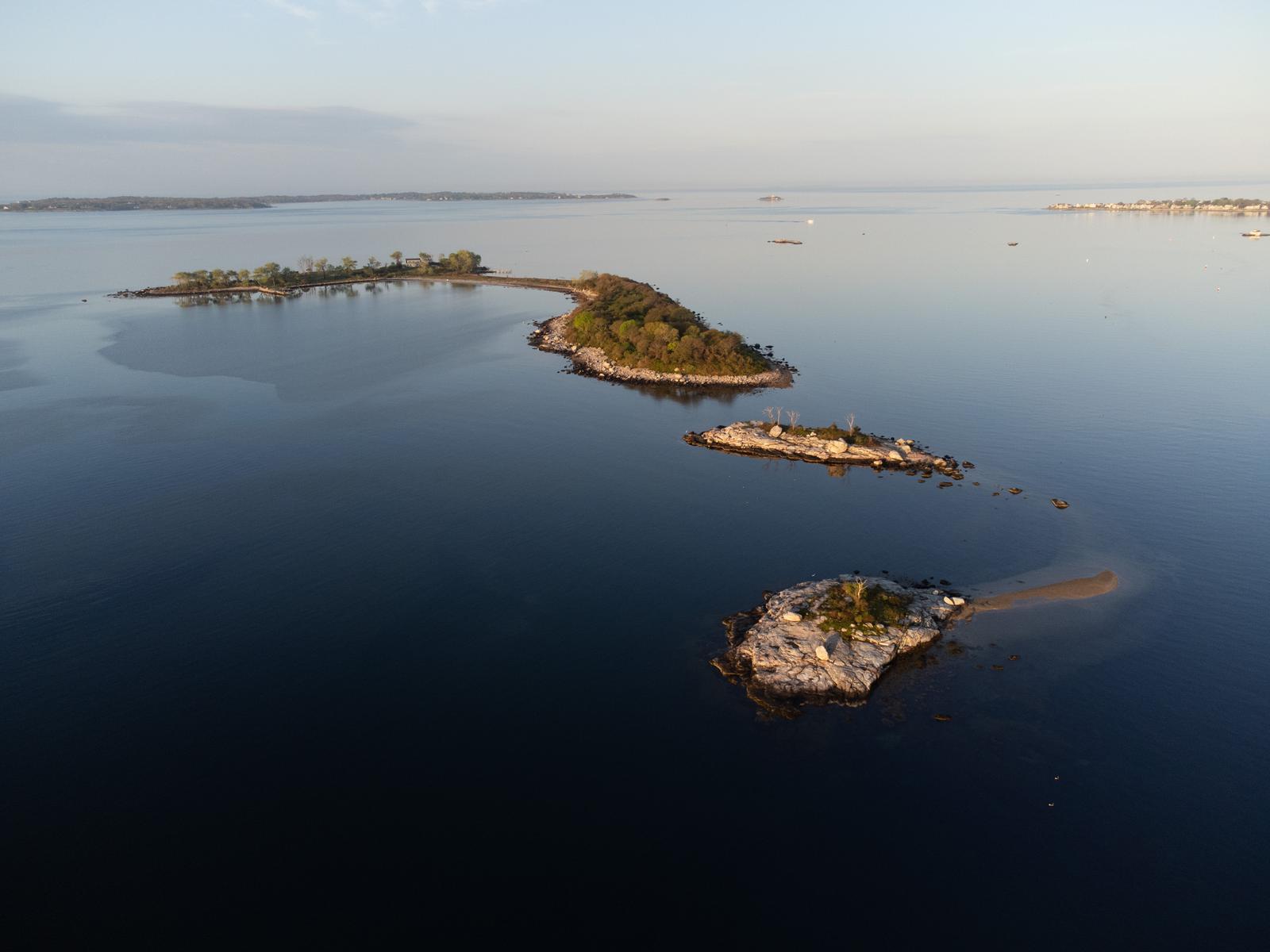Mason's Island, the Mystic River, and the Stonington shoreline