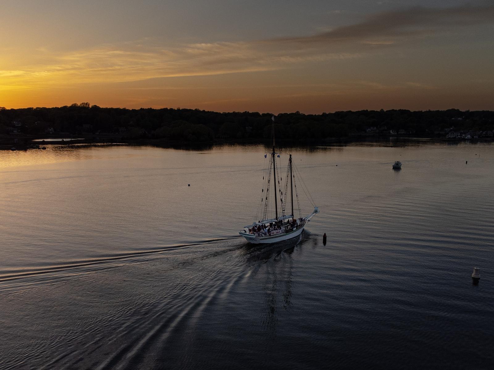Sunset over the Mystic River from 26 Schoolhouse