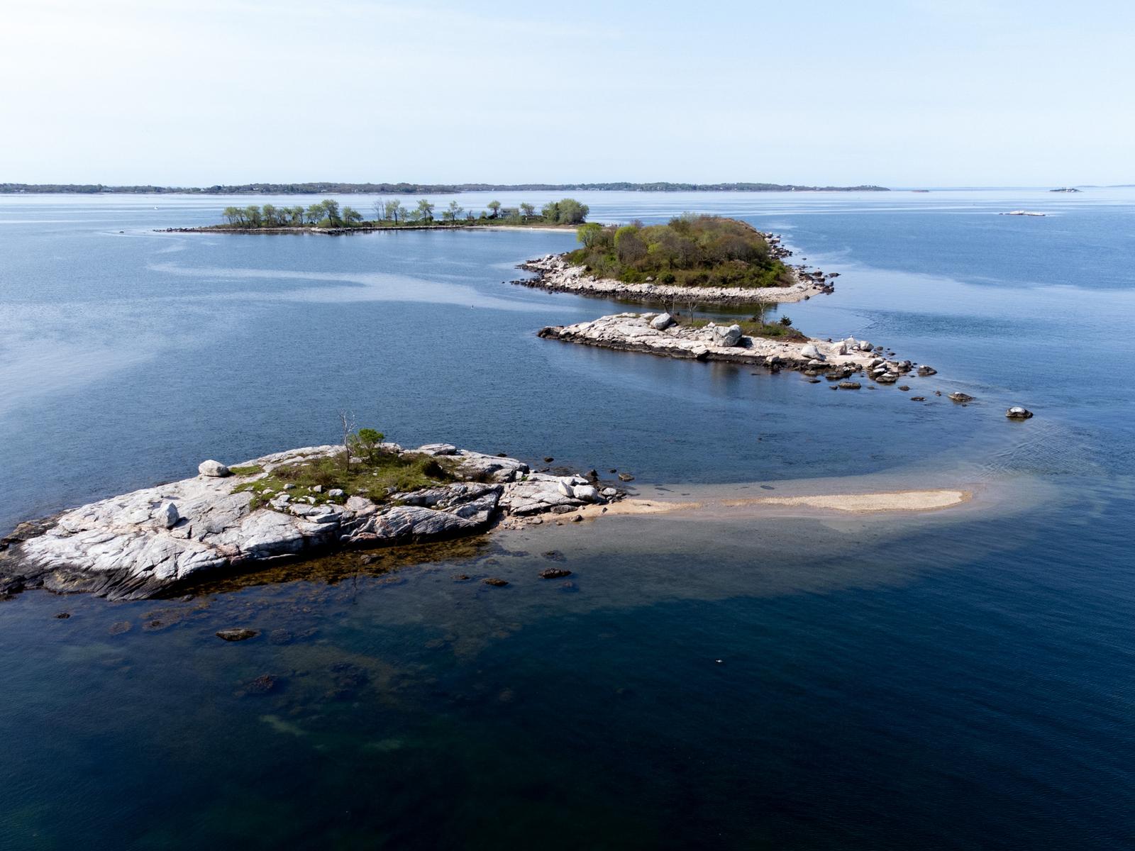 Mason's Island, the Mystic River, and the Stonington shoreline
