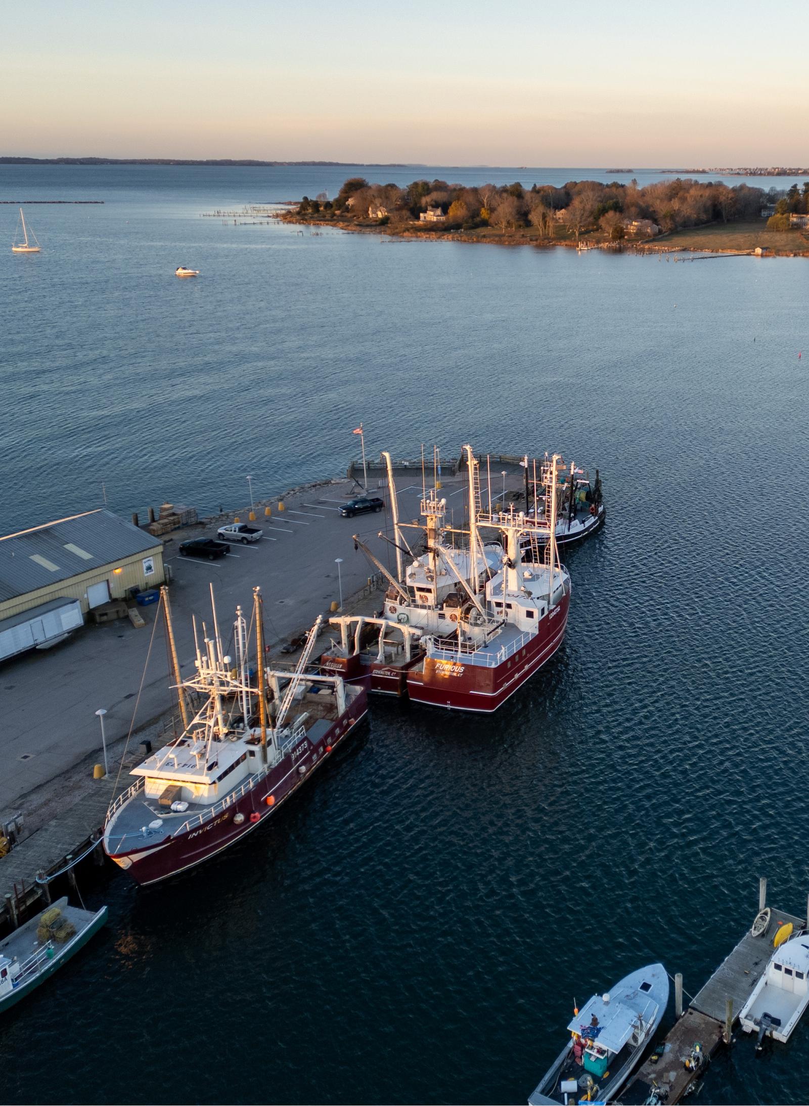 Mason's Island, the Mystic River, and the Stonington shoreline