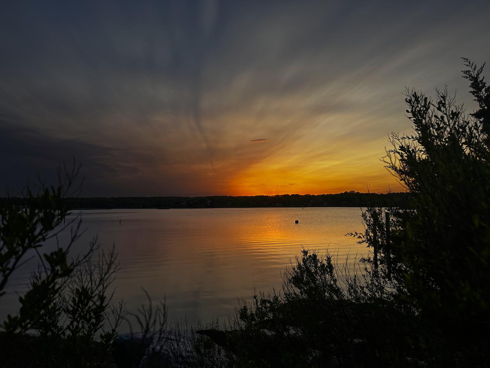 Sunset over the Mystic River from 26 Schoolhouse