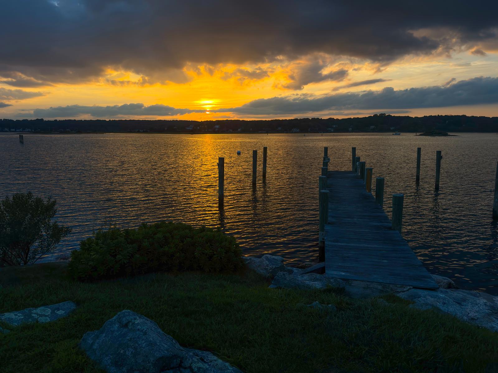 Sunset over the Mystic River from 26 Schoolhouse