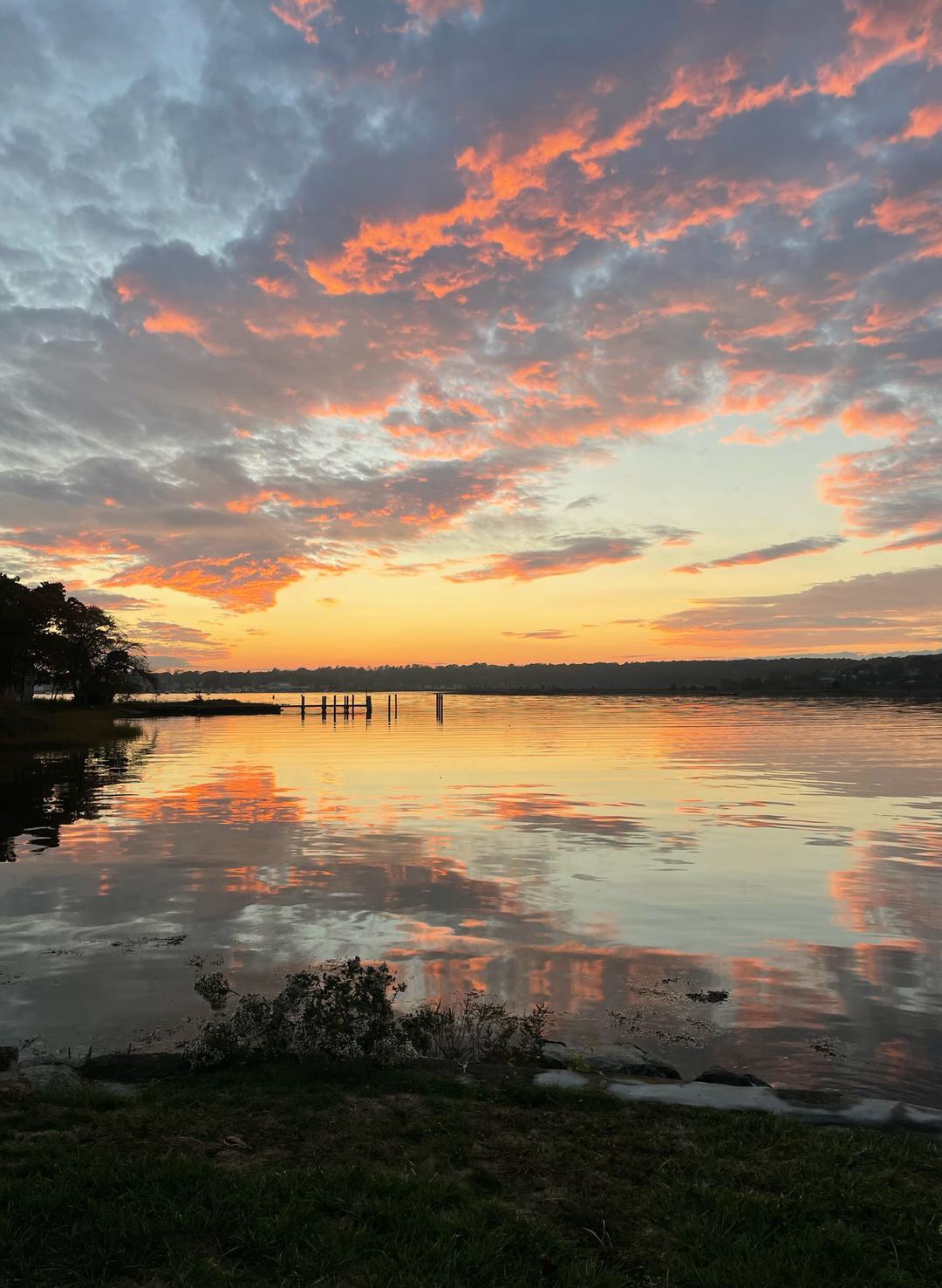 Sunset over the Mystic River from 26 Schoolhouse