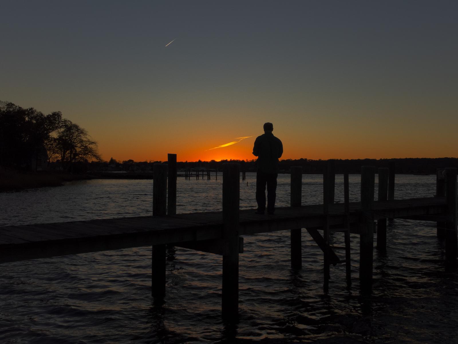 Sunset over the Mystic River from 26 Schoolhouse