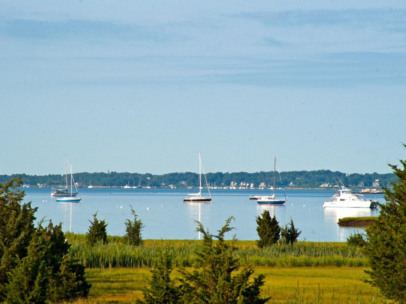 Mason's Island, the Mystic River, and the Stonington shoreline